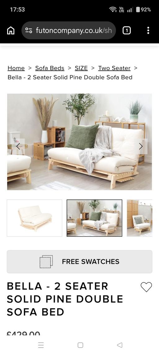 Buy & Sell St James`s Central London - Photos for Futon Bella - 2 Seater Solid Pine Double Sofa