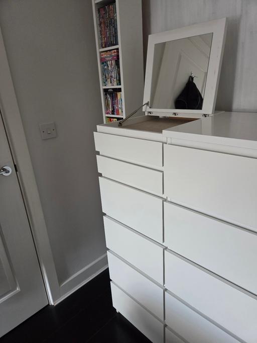 Buy & Sell Denton Tameside - Photos for Malm 6 Drawer Mirror Chest