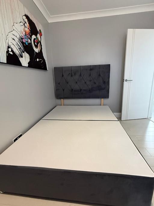 Buy & Sell Goffs Oak Broxbourne - Photos for Double Divan Bed Base with Headboard