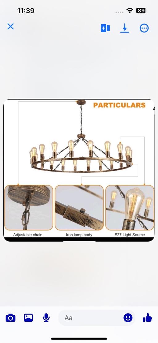 Buy & Sell Chatham Medway - Kent - Photos for Wagon wheel chandelier