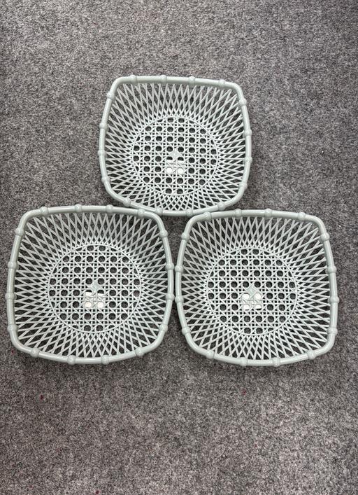 Buy & Sell Yardley Birmingham - Photos for Set of 3 Square Plastic Storage Baskets Grey