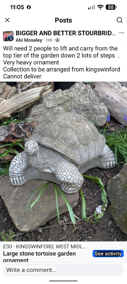 Buy & Sell Kingswinford Dudley - Photos for large heavy stone turtle ornament