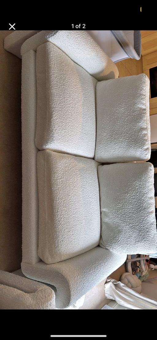 Buy & Sell Moseley Birmingham - Photos for White teddy bear sofa two and three seater