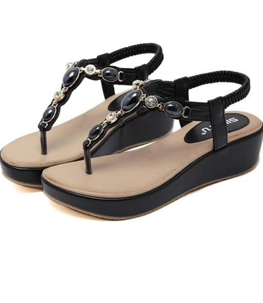Buy & Sell Heath Hayes Cannock Chase - Photos for Ladies Black Toe-Post Sandals Size 8UK