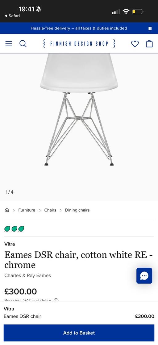 Buy & Sell Wembley Brent - Photos for Vitra Eames DSR chair x 4 and a glass table