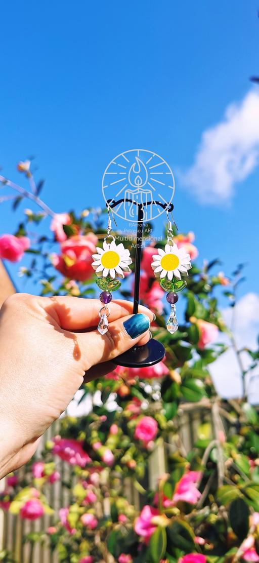 Buy & Sell Erdington Birmingham - Photos for 🌼 Daisy Amethyst Suncatcher Earrings