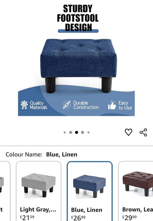 Buy & Sell Smethwick Sandwell - Photos for brand new footstool in blue