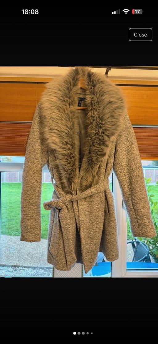 Buy & Sell Saint Leonards-on-Sea Hastings - Photos for New look Grey faux collar women’s coat size14