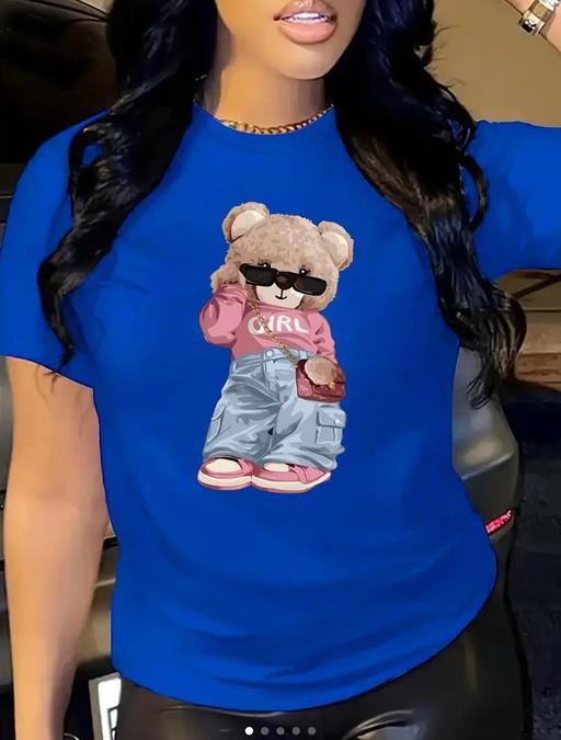 Buy & Sell Chadwell Heath Redbridge - Photos for Women’s cartoon bear print round neck T-shirt