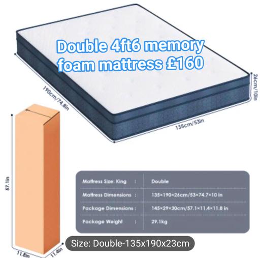 Buy & Sell Walthamstow East London - Photos for double memory foam mattress