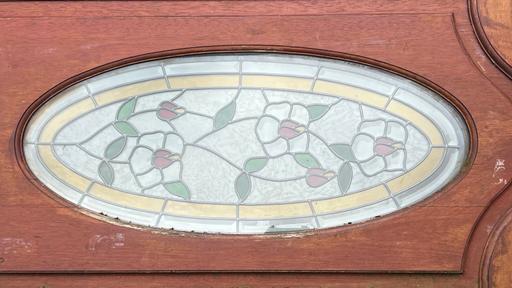 Buy & Sell East Ham East London - Photos for Vintage hardwood front door stained ovalglass
