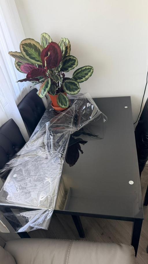 Buy & Sell Bethnal Green East London - Photos for Glass dining table and 4 chairs