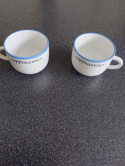 Buy & Sell Woodthorpe Charnwood - Photos for 2 blue rimmed cappuccino mugs