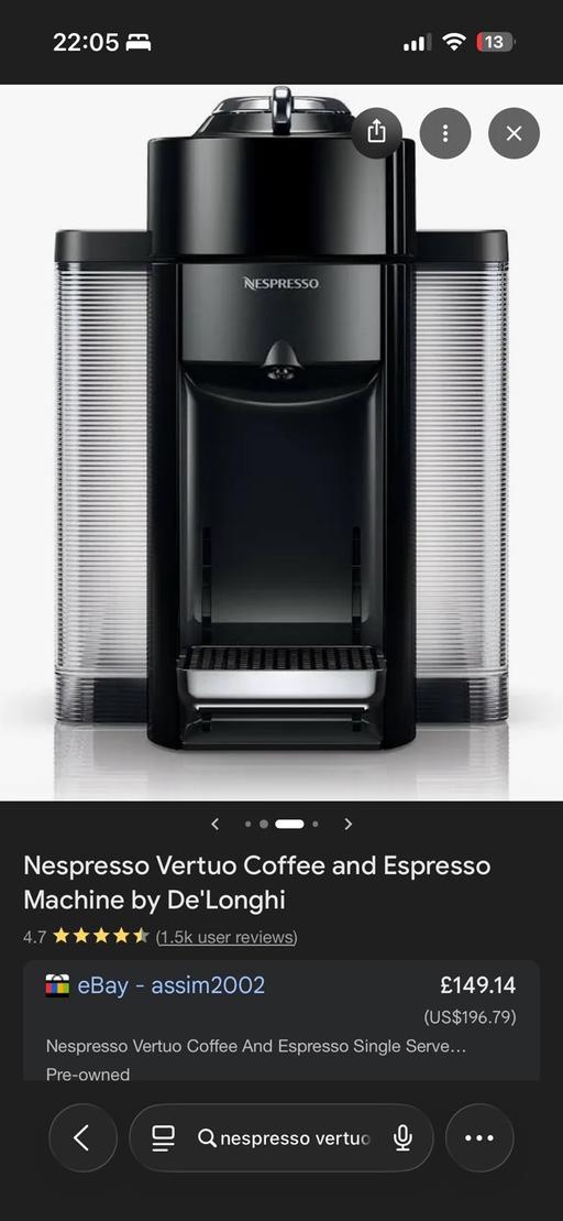 Buy & Sell Chadwell Heath Redbridge - Photos for Nespresso Vertuso