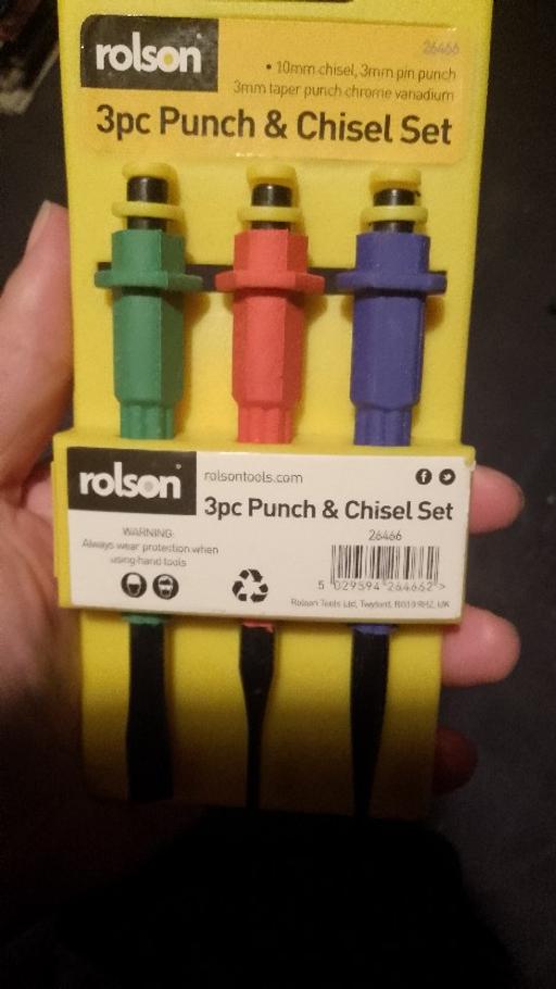Buy & Sell Falconwood South East London - Photos for 3 PC new punch and chisel made by Rolson