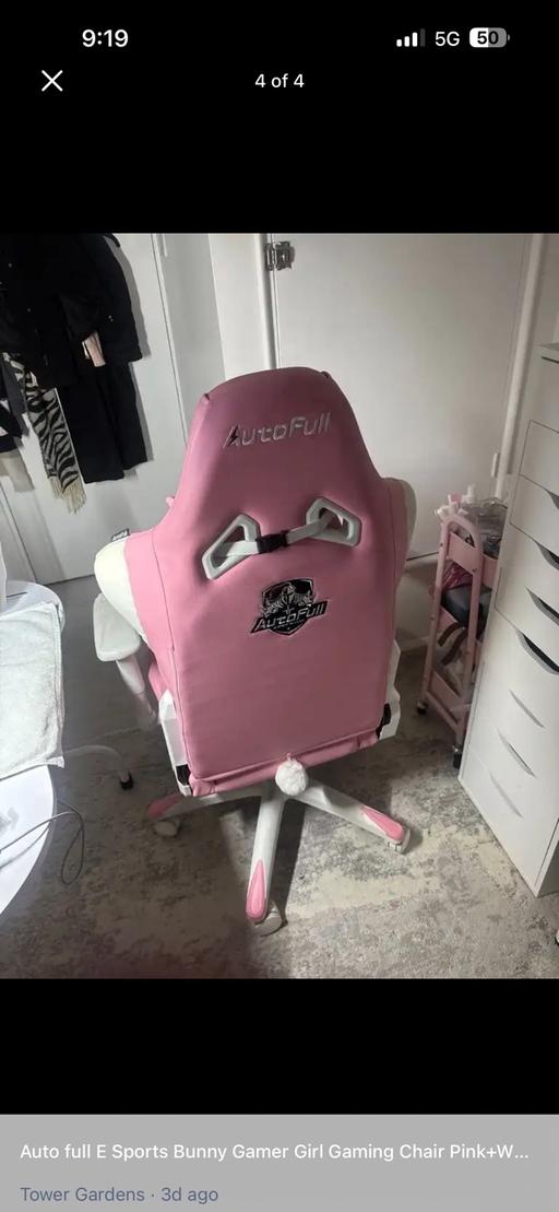 Buy & Sell White Hart Lane Station North London - Photos for Autofull Pink Gaming Esports Bunny Chair