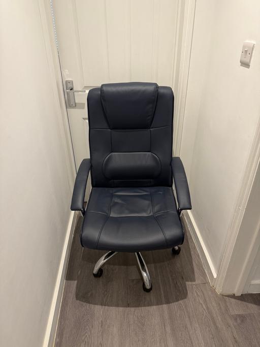 Buy & Sell West Kensington West London - Photos for Office Chair - Navy Leather