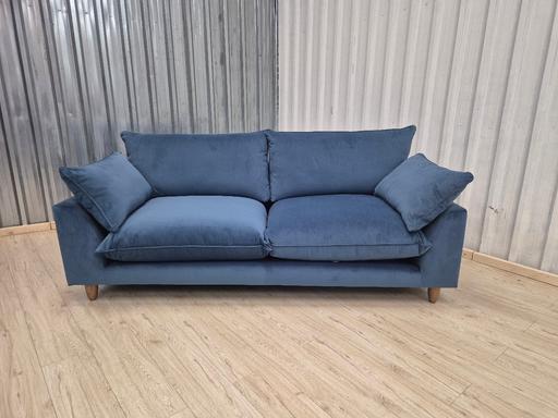 Buy & Sell Cheslyn Hay South Staffordshire - Photos for Next Noa Airforce Blue Velvet 3 Seater