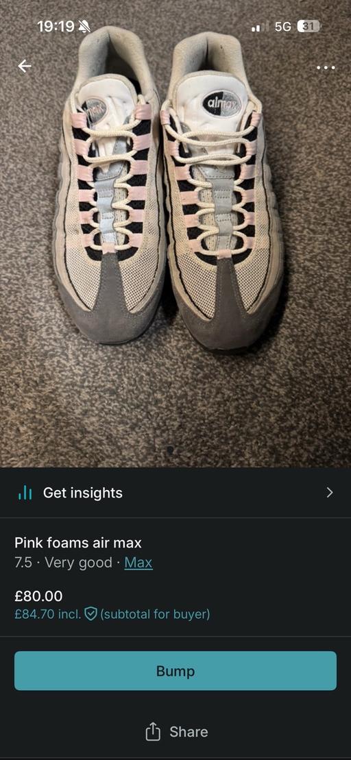 Buy & Sell Palacefields Halton - Photos for Pink foam 95s