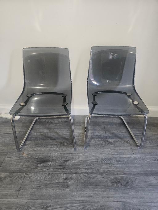 Buy & Sell Edmonton North London - Photos for transparent smoke/grey chairs