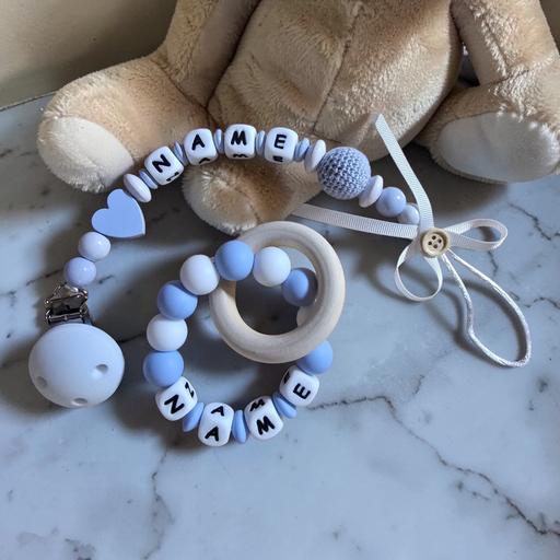 Buy & Sell Hailsham Wealden - Photos for personalised dummy clip with matching teether