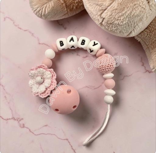 Buy & Sell Lower Horsebridge Wealden - Photos for personalised dummy clip in pink or bluePerson