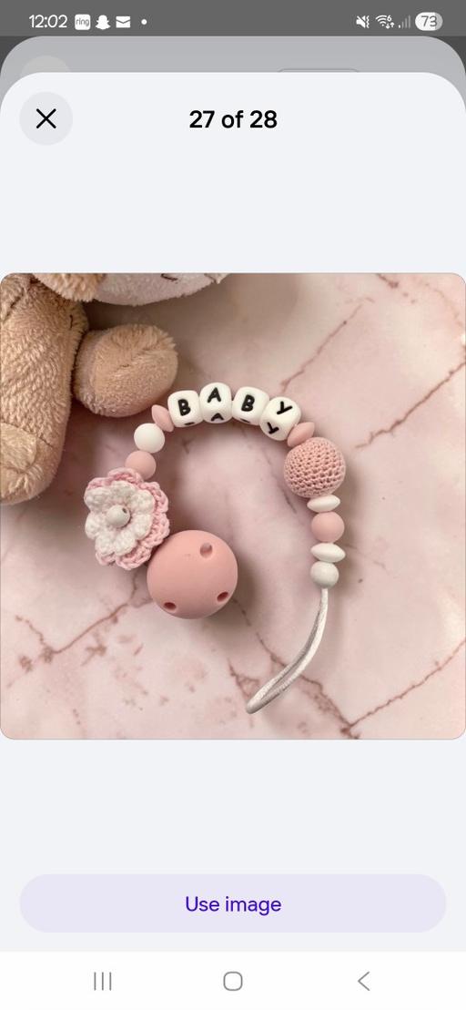 Buy & Sell Hailsham Wealden - Photos for personalised silicone dummy clip in pink/blue