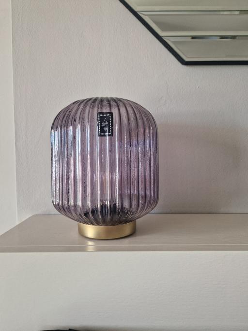 Buy & Sell Parkgate Rotherham - Photos for New grey glass battery operated lamp