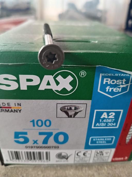 Buy & Sell Bloxwich Walsall - Photos for Spax Pz Countersunk sliver Screws - 5x70mm Pa