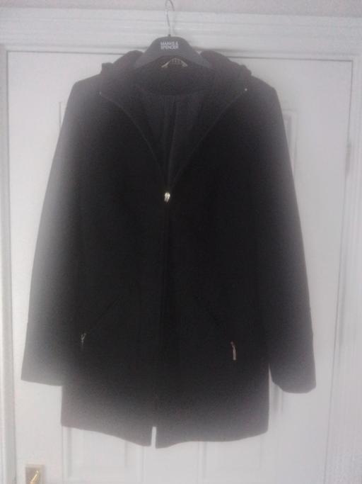 Buy & Sell Streetly Walsall - Photos for GEORGE BLACK COAT WITH HOOD