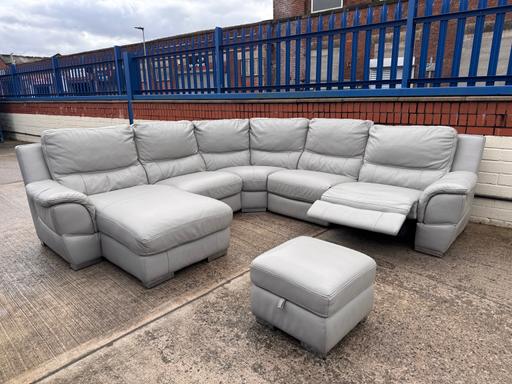 Buy & Sell Heywood Rochdale - Photos for DFS L Shape Corner Sofa Grey Leather Recliner