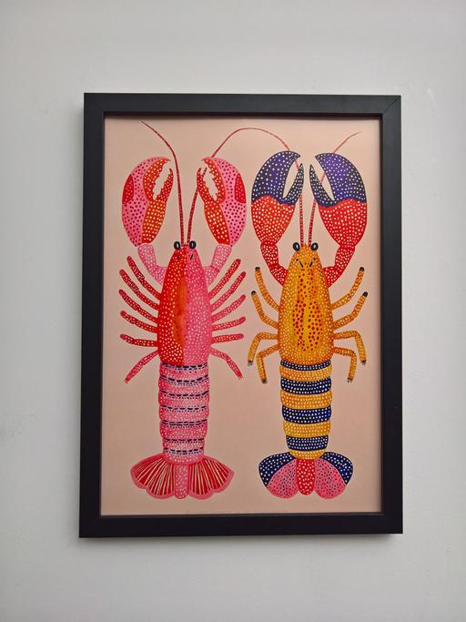 Buy & Sell Fareham Common Fareham - Photos for Pair of Colorful Lobsters A4 frame