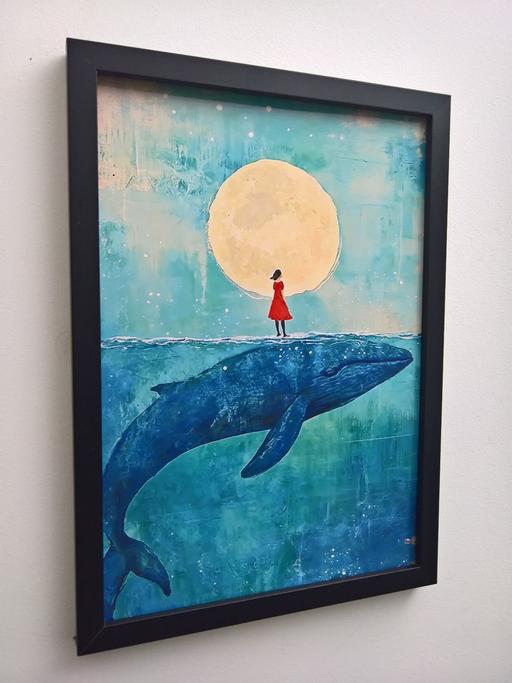 Buy & Sell Farnham Common Buckinghamshire - Photos for Surreal ocean whale wallposter 🐳