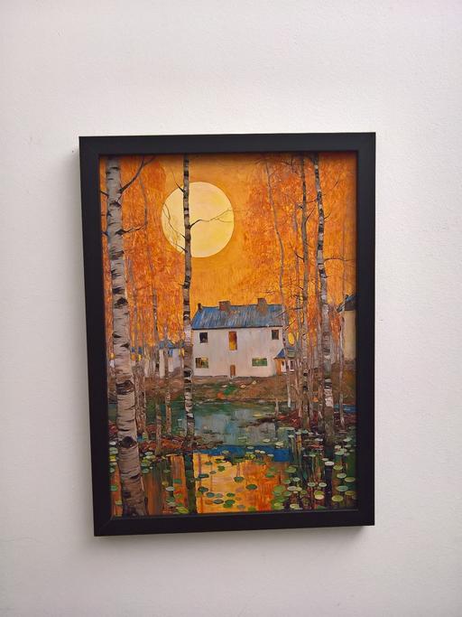 Buy & Sell - Photos for Cottage in forest A4 wallposter A4 framed