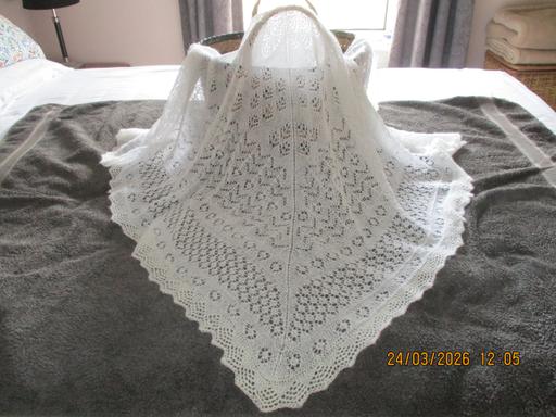 Buy & Sell Haddington East Lothian - Photos for White Lace Christening shawl (seconds) 