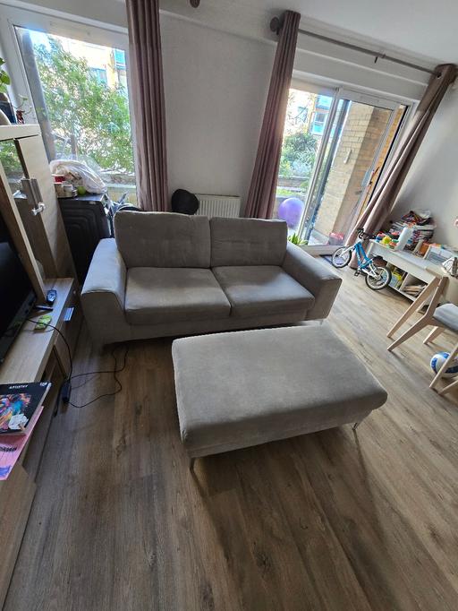 Buy & Sell Heron Quays East London - Photos for 3 Seater Sofa Bed and Footstool