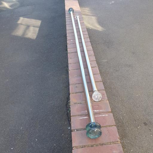 Buy & Sell Pensnett Dudley - Photos for 2 Chrome Curtain Rails , 72 & 56 inch , Good