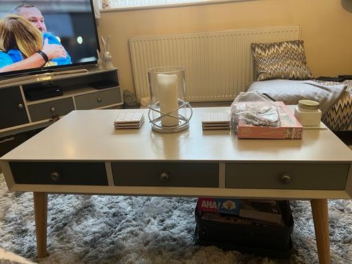 Buy & Sell Northfield Birmingham - Photos for Light grey with drawers coffee table