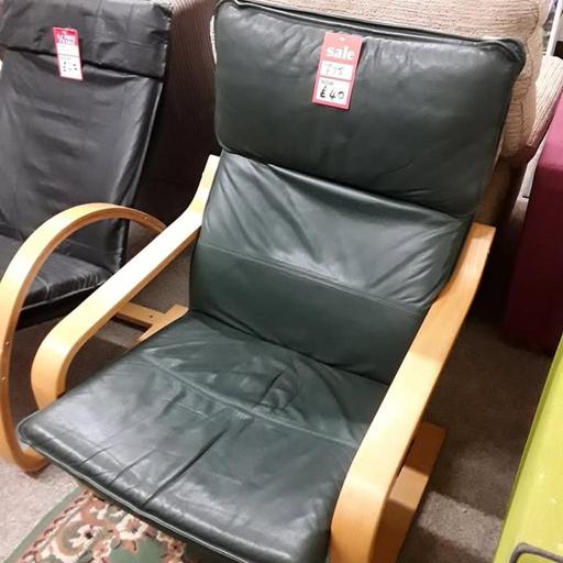 Buy & Sell Saint Pauls Trading Estate Tameside - Photos for Green faux leather sprung rocker chair