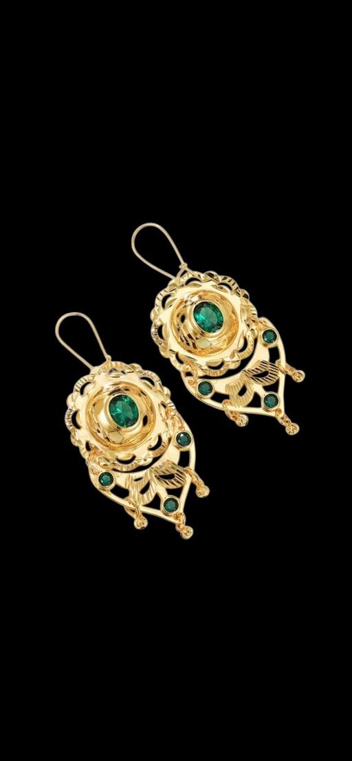 Buy & Sell Leicester City Centre Leicester - Photos for Earings green stone gold plated new