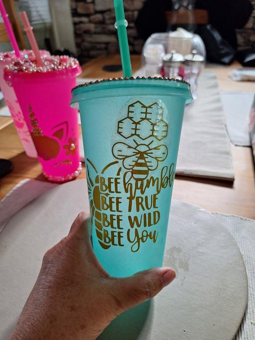 Buy & Sell Rubery Birmingham - Photos for Aqua coloured Bee themed coldcup