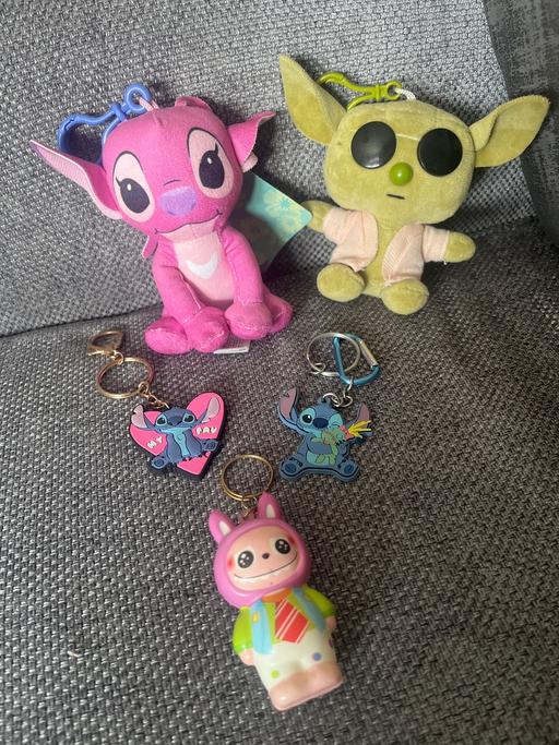 Buy & Sell Conisbrough Doncaster - Photos for Selection of key chains stitch, labubu, yoda