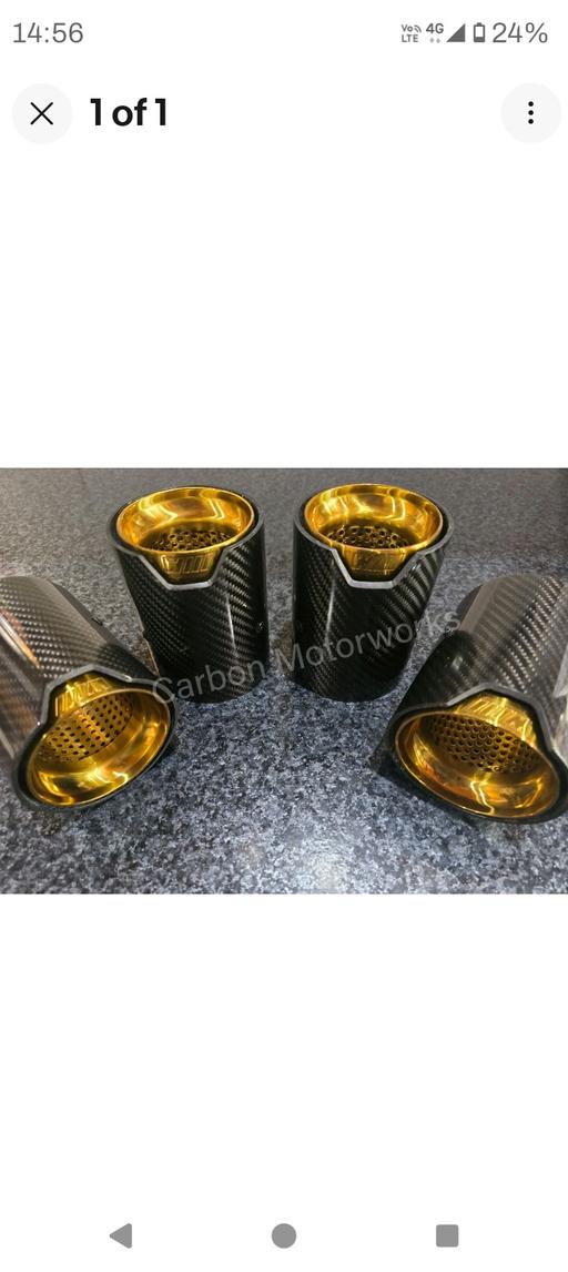Vehicles Watford Town Centre Watford - Photos for 4 x Bmw Exhaust Tips Carbon(Brand new)Gold