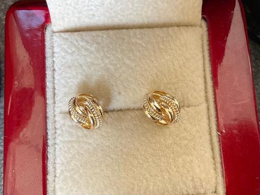 Buy & Sell Crockleford Heath Tendring - Photos for 9ct Gold Love Rope Knot Stud Earrings