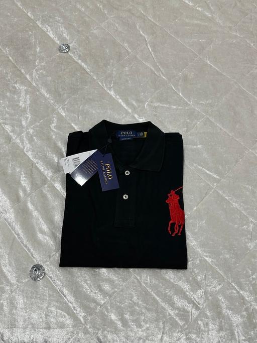 Buy & Sell Woolwich South East London - Photos for Ralph Lauren black polo shirt with red accent