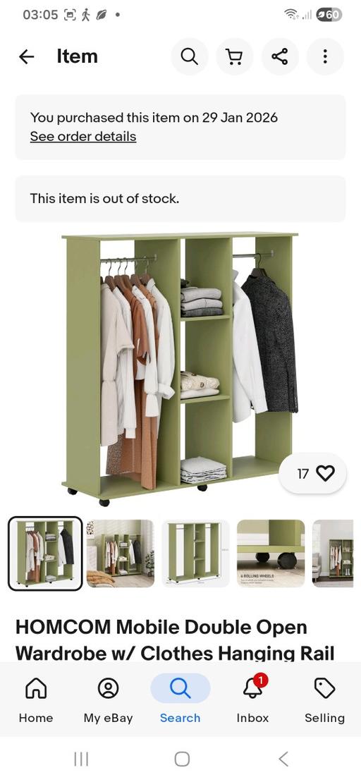 Buy & Sell Woodcross Wolverhampton - Photos for still boxed, green wooden clothes storage.