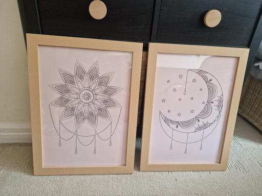 Buy & Sell Hall Green Birmingham - Photos for set of 2 wooden A3 frames mandala prints art
