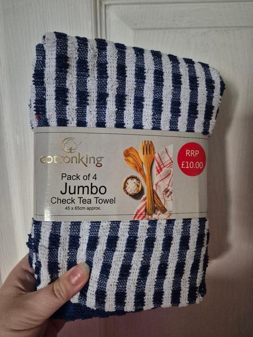 Buy & Sell Crumpsall Manchester - Photos for new 4pk Jumbo Check Tea Towels