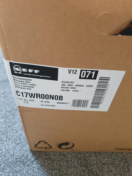 Buy & Sell Greenwich South East London - Photos for Neff Integrated Microwave Oven