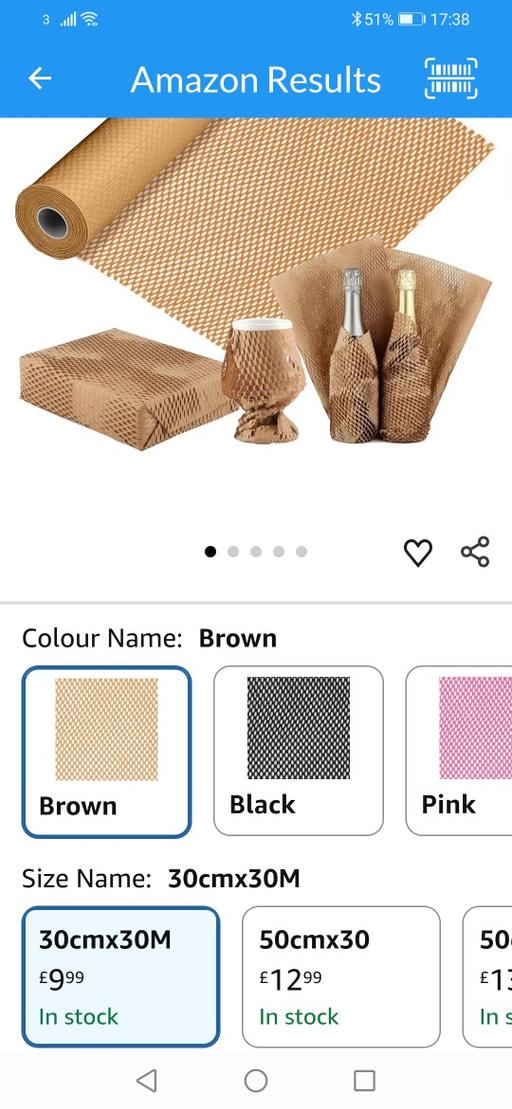 Buy & Sell Moseley Village Wolverhampton - Photos for New roll of 30cmx3m honeycomb paper